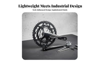 Cycling Bike Crankset Lightweight Hollow Aluminum Crankset Bike Comp Single Nt High Rigidity Frosted Finish