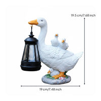 Duck Family Lantern LED Light Solar Hanging Lantern Energy Saving for Courtyard