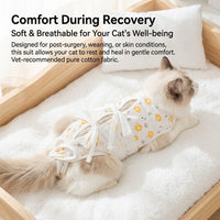 Recovery Suit for Cats, Full Coverage Post Surgery Cat Suit with Legs to Stop Licking, Breathable Cat Suit for Daily Use and Overgrooming Needs