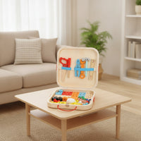 Wooden Toy Tool Set Colorful Wooden Educational Children Construction Set for Preschoolers