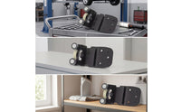 Black Roller Guide Bracket Compact Door Roller with Bracket Long-Lasting Hardware Smooth for Mechanics, DIYers