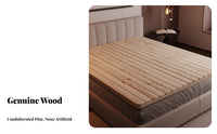 Breathable Construction Foldable Wooden Bed Slats Easy Installation Foldable Slat Roll Eco-Friendly Slatted Frame Heavy Duty for Seniors, Students, Children, Dormitory, Dorm Room, Home