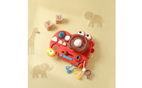 Dinosaur-Themed Stroller Steering Wheel Toy Multifunction Stroller Toy Sensory Travel-Friendly for Toddlers