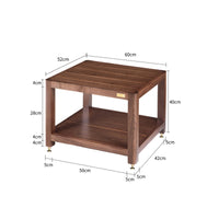 2 Pieces Floor Standing Stereo Shelf Solid Wood Audio Rack Multi-tier Component Shelf Home Theater Equipment Rack Shock Absorbing Support Suitable for Living Room Listening Room