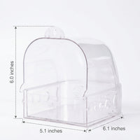 Large Bird Bath for Cage with Drawer, Hanging Parrot Bath and Food Feeder, Budgie Bath for Small Birds, Canary and Cockatiel Bath