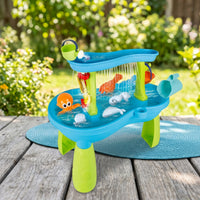 Outdoor Sand and Water Play Table Kids Sand and Water Table Interactive Playset Portable for Preschoolers