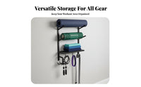 Large Capacity Wall Mounted Exercise Mat Rack Space Saving Wall Mounted Exercise Rack Easy Installation Foam Roller Storage Shelf Heavy Duty