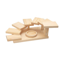 Serving Display Stand Steps Finish Serving Tray with Legs Elevated Tiered Food Riser for Caterers, Banquets