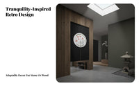 Noren Curtain tranquil design Split Panel Noren Includes Telescopic Rod for Homeowners