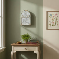 Retro Iron Mailbox Sturdy Decorative Metal Letterbox Decorative Garden Letter Receptacle Event Card Collection Wall Mounted