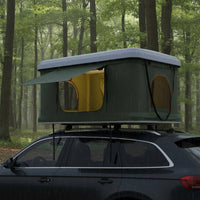 Automatic Opening Hard Shell Roof Tent Waterproof Rooftop Tent 2-3 Person Outdoor Gear Includes Telescopic Ladder for Campers