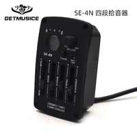 SE-4N 四段吉他拾音器民谣木吉他EQ均衡器压电拾音器橡胶面板