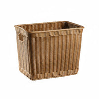 Square Woven Basket Reinforced Edges Deep Storage Basket Open & Household Organizer