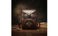 Owl Shoulder Bag with Adjustable Strap Compact Owl Handbag Pu Leather for Teens