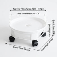 Plant Trolley with Swivel Wheels and Plant Pot Saucer, Heavy Duty Pot Stand and Plant Tray with Drainage for Large Floor Standing Pots