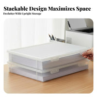 Clear Letter-size Paper Box Transparent Desktop Organizer Large Capacity for Students