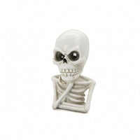 Sitting Skeleton Statue Spooky Skeleton Figurine Collectible for Desk