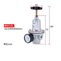 Adjustable Air Pressure Regulator Easy to Turn Knob Compressed Air Regulator