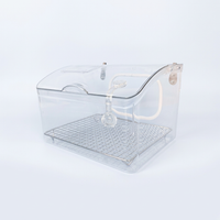 Bird Bath for Cage, Multi-functional Bird Bath Tub, Parrot Bath Tub Bird Water Bowl, Budgie Shower Food Feeder Holder Tray, Bird Cage Accessories