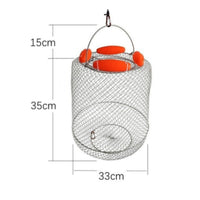 Foldable Catch Keep Net Floatable Collapsible Catch Basket Large Capacity