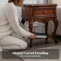 Distressed 3-Drawer Nightstand Vintage aesthetic 3-Drawer Nightstand Rustic appeal Handmade Craftsmanship for Guest Room
