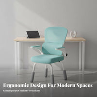 Adjustable 4-Leg Task Chair Ergonomic Design Study Seat High Back with Headrest