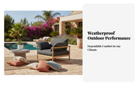 4 Pieces Waterresistant 4-Piece Conversation Set sun-resistant Patio Seating Nordic Design Outdoor Furnishing All-Weather for Hotel Managers, Business Owners, Terrace, Courtyard, Garden, Backyard