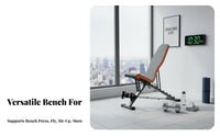 Full Body Workout Adjustable Weight Bench Heavy Duty Multi-Functional Exercise Bench Thick Padding Roman Chair Stable Design for Bodybuilders, Weightlifters, Home Gym, Strength Training