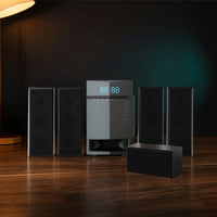 Speaker System with Wooden Cabinet Triple Driver Speaker with Woofer Computer Speakers for Home TV, Desktop
