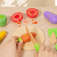 Wooden Pretend Play Food Toy Set for Kids - Dessert Cutting Toy