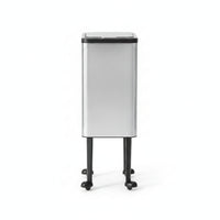 Trash Can with Wheels Compact Rolling Garbage Bin Wheeled for Apartment