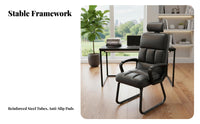High-Back Sled Base Chair Comfortable for Long Sitting Sled Base Armchair