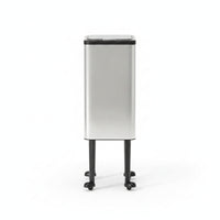 Trash Can with Wheels Compact Rolling Garbage Bin Wheeled for Apartment