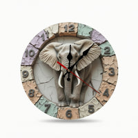 3D Wall Clock Easy-to-Read Clock with 3D Relief Decorative for Bedroom, Office