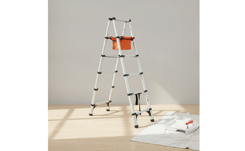 Foldable Double-Sided Step Ladder Portable Folding Step Ladder Compact Stable for Home