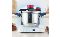 Burst-Resistant-Proof Pressure Cooker Large Capacity Stainless Steel Pressure Pot Multi-Cooktop Compatible Fast Cooking Pot Multiple Safety Features for Families, Meal Prep