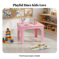 2 Pieces children's Table and Chairs Set Sturdy Construction for Kindergarten