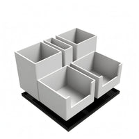 Multi Compartment Organizer Open Top Supply Holder Rectangular Shop Furniture