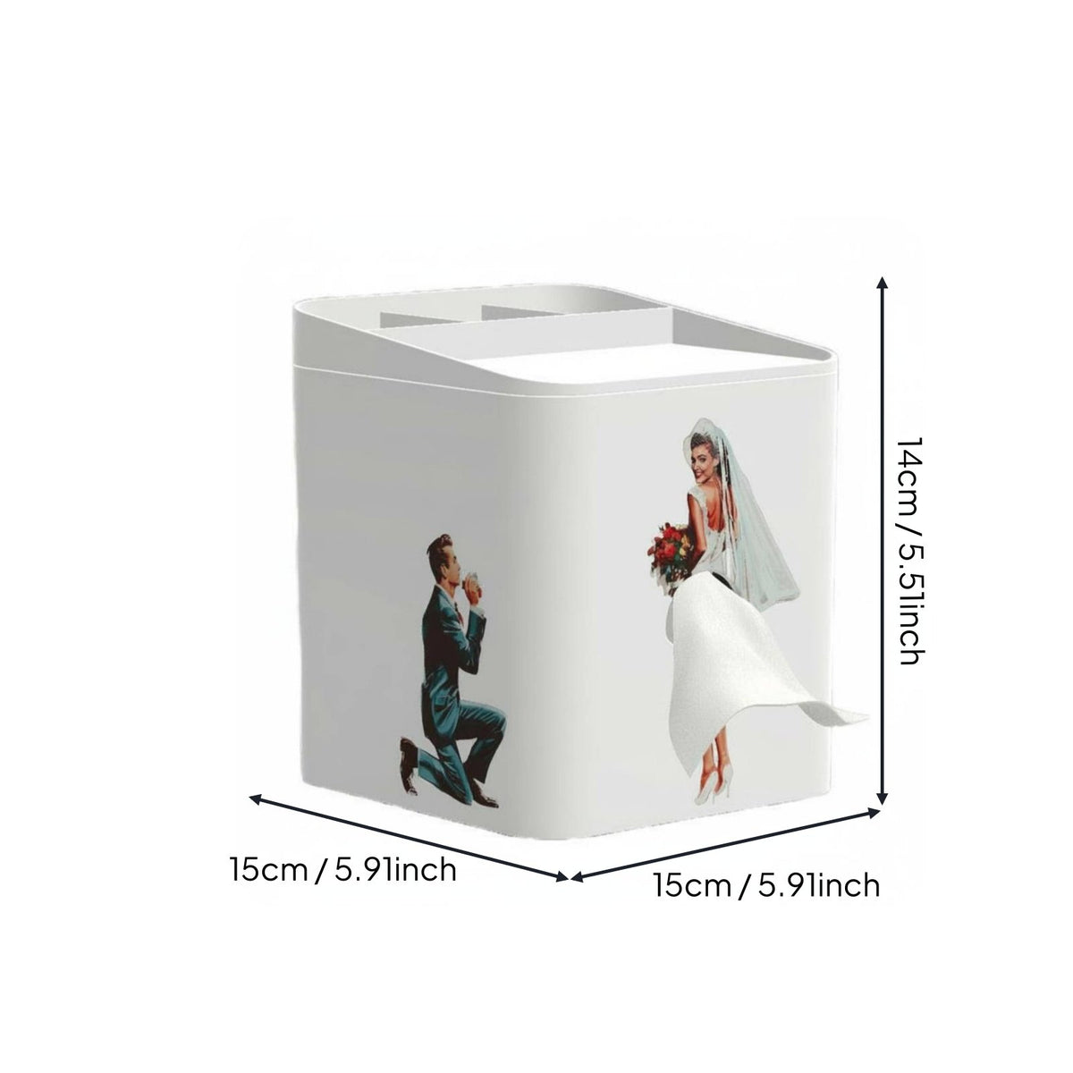 Creative Character Tissue Holder High Capacity Desktop Organizer for Living Room