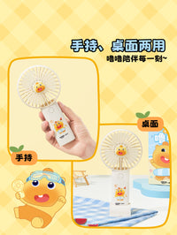 言仓水豚噜噜风扇夏季清凉好物手持桌面女生高颜值生日儿童节礼物