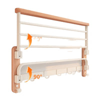 Cream Style Bathroom Towel Rack, No-Drill Installation, Foldable
