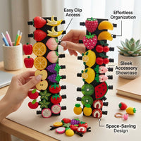 Hair Clip Holder Stand, Clear Acrylic Display Organizer, Retail for Accessory Storage, Transparent Barrette Rack