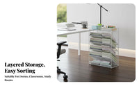 Space-Saving Under Desk Storage Rack Large Capacity Multi-Layer Book Organizer Installation-No-Installation Mobile Bookshelf Easy Assembly for Students, Office Workers, Dormitory, Classroom, Dorm Room, Study