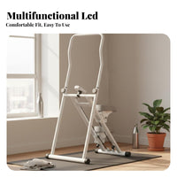 Anti-Slip Pedals Foldable Climbing Machine LED Monitor Foldable Cardio Climber Heavy-Duty Construction Home Fitness Stepper Stable Triangular Structure for Beginners, Adults, Seniors, Indoor, Small Apartments, Strength Training, Living Room