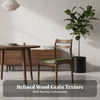 Upholstered Wood Side Chair Nordic design Padded Seat Chair with Curved Backrest Easy Assembly adaptable for Dining Room