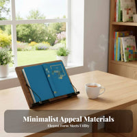 Adjustable literature Stand Handsunrestricted Book Holder Foldable Design for Dorm, Adults