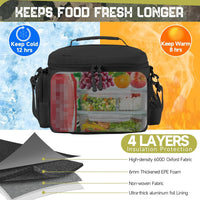 TJ Oxford Fabric Insulated Lunch Bag with Water Injection Feature