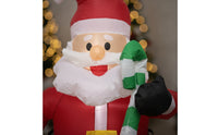Inflatable Decoration with Candy Cane Indoor Christmas Inflatable Santa Inflatable Santa Outdoor Festive for Homeowners, Yard