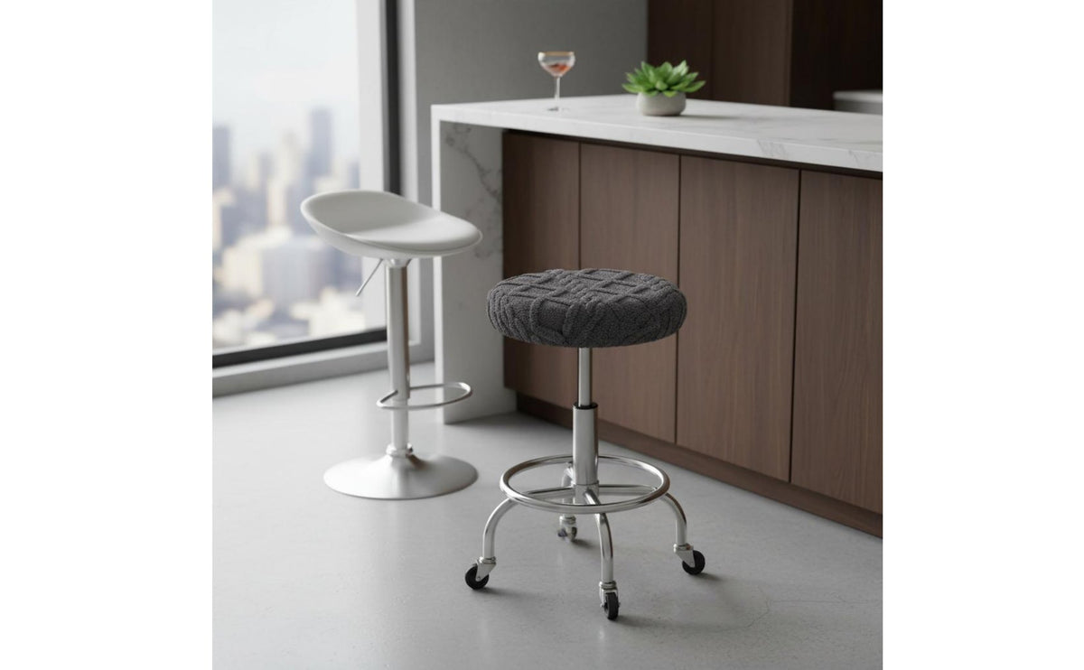 Round Stool Cover Thickened Stool Seat Cover Soft & Comfortable Elastic Round Seat Protector for Salon, Restaurant, Hotel