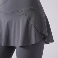 Skorts for Women with High Waisted Cross-Design for Gym and Running, Ladies in Nylon Spandex Blend Material